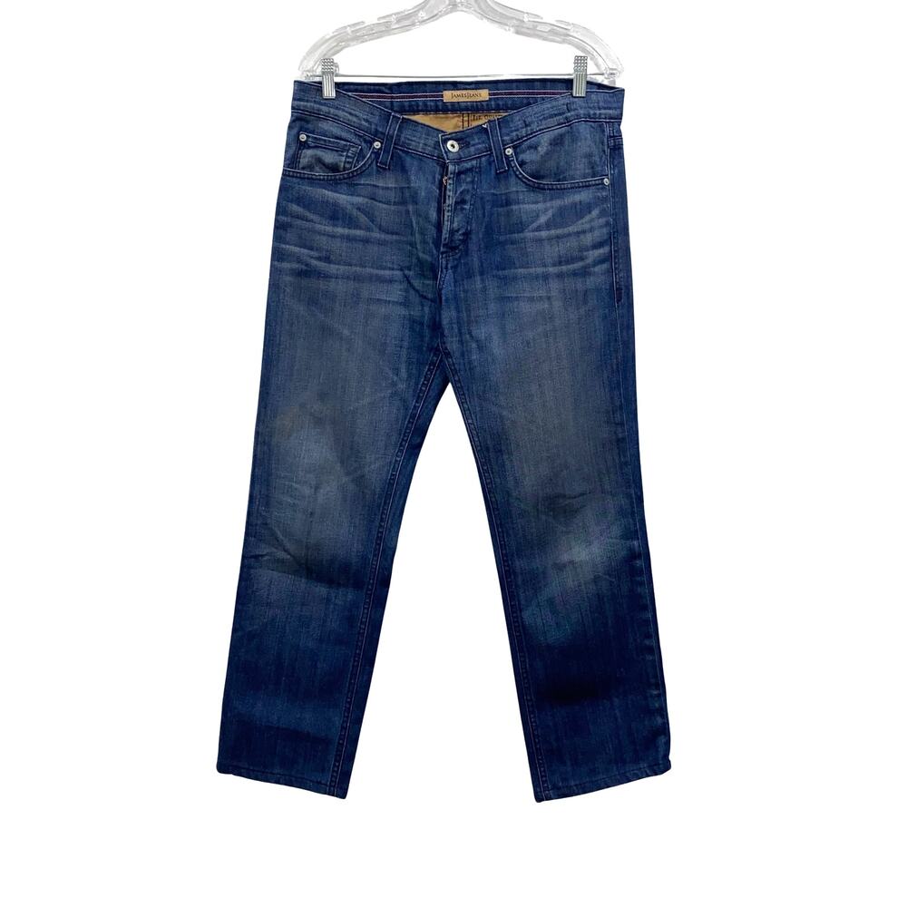 James Jeans The Straight Men's Denim Jeans Medium Blue Wash